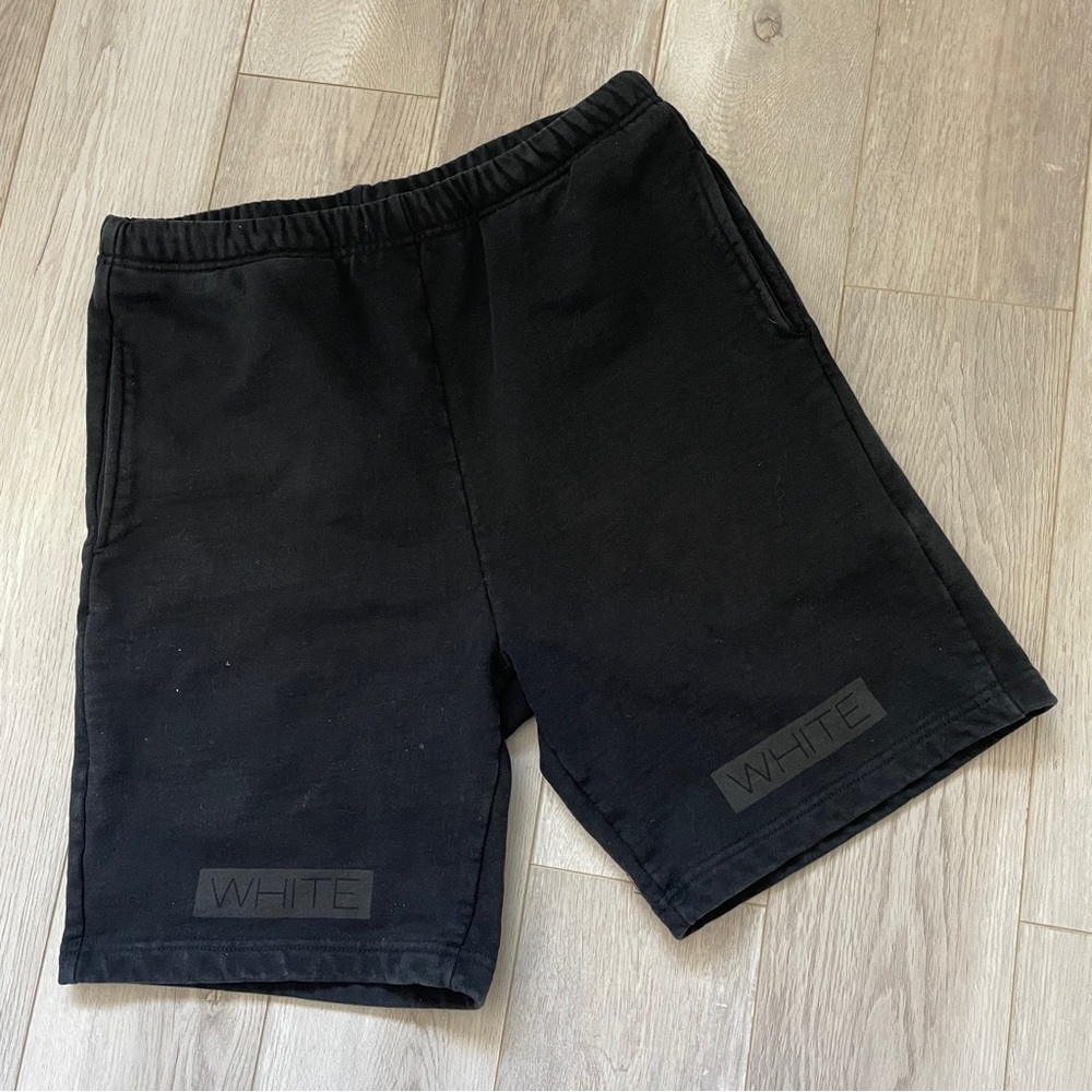 Off Black Off White Sweat Shorts Black (Large) streeetwear hypebeast loungewear